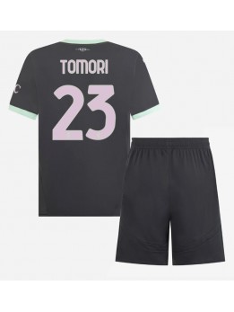 AC Milan Fikayo Tomori #23 Ausweichtrikot für Kinder 2024-25 Kurzarm (+ Kurze Hosen)